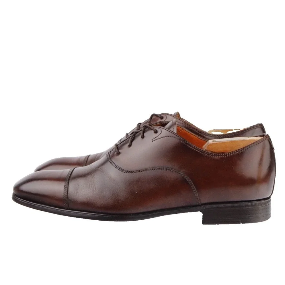 Allen Edmonds Park Avenue Mens 8.5D Dark Chili Leather Cap Toe Oxford Shoes 5737